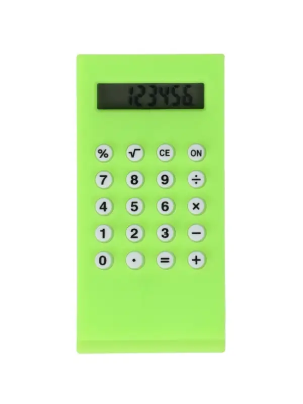 Калькулятор-зажим 8-разрядный корпус зеленый