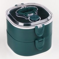 Ланч бокс с отделениями большие, контейнер для еды "Антрима", 1.85 л, с приборами, 2 уровня, 17 х 15