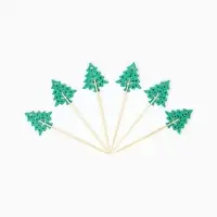 Шпажки "Зеленые елочки", набор 6 шт.