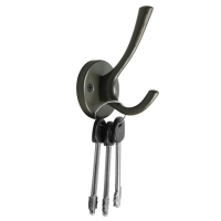 Крючок мебельный CAPPIO SIMPLE, двухрожковый, графит