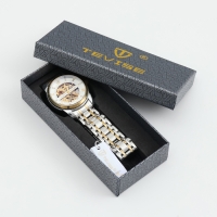 Часы наручные механические мужские, d-4.1 см, 3 АТМ, светящиеся, серебро