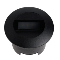 Встраиваемый светильник для лестницы, IP65, 3 Вт, 4000К, 50х50, круг, черный