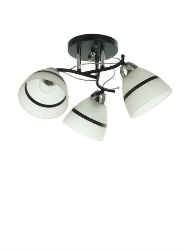 Люстра "Лайма" 3хЕ27 40Вт черно-хромовый 46х46х24 см