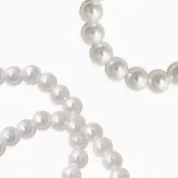 Браслет "Бусины жемчуга" (набор 7 шт), №6,8,10,14, цвет белый