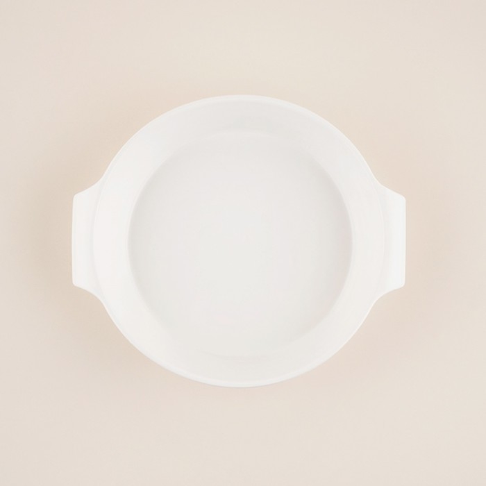 Форма для выпечки из жаропрочной керамики SL Home &laquo;Санторини&raquo;, 2,2 л, 28,8&times;25,6&times;6 см, цвет белый