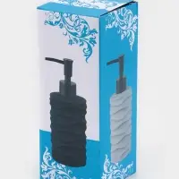 Дозатор для жидкого мыла "Волны", цвет черный