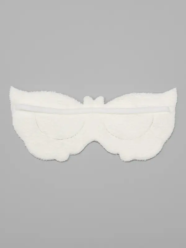 Маска для области вокруг глаз, с резинкой, 19.5&times;9.5 см, белая