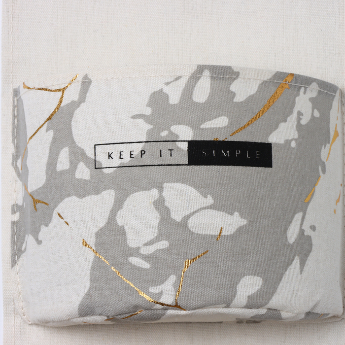 Органайзер подвесной с карманами Доляна &laquo;Мрамор&raquo;, 3 отделения, 20&times;58 см, цвет бежевый