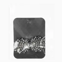 Зажим для кардигана "Ажур", веер, цвет белый в серебре