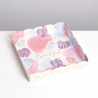 Коробка для печенья, кондитерская упаковка с PVC крышкой, &laquo;Абстракция&raquo;, 15 х 15 х 3 см