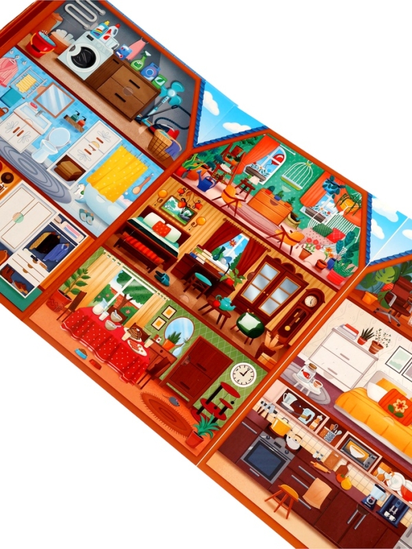 Книга с окошками "Мой дом", 70 окошек