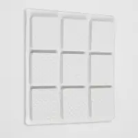 Накладка мебельная квадратная ТУНДРА, размер 25&times;25 мм, 18 шт., полимерная, белая