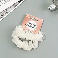 Резинка для волос "Каприс" (набор 2 шт) 7 см, молочный