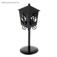 Подсвечник металл 1 свеча "Предложение" черный 24х9х9 см