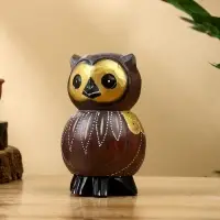 Набор сувенирный "Совята" дерево H 14, 12, 10 см, цв. коричневый