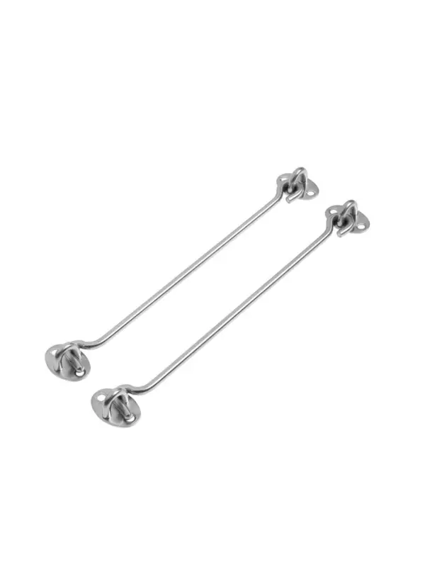 Крючок ветровой LOCKLAND KV001, L=250 мм, нержа, цвет хром, 2 шт