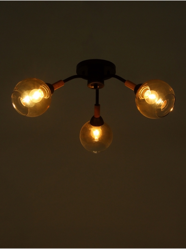 Люстра "Гундер" 3хЕ27 40Вт черный 57х57х25 см