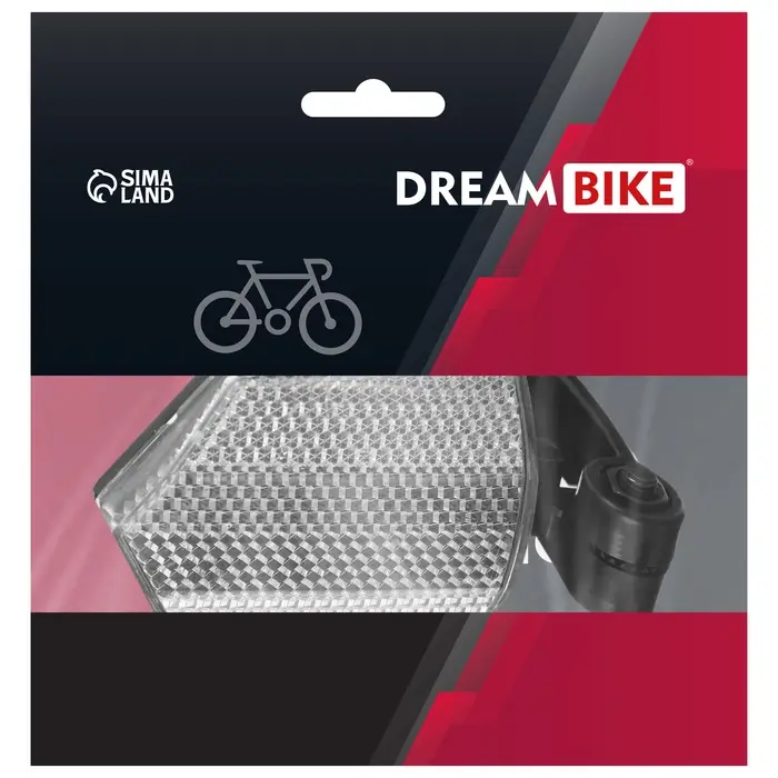 Катафот Dream Bike, передний, с кронштейном