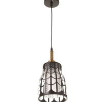 Светильник "Волны" 1х40Вт Е27 черный/золото 16х16х21+100см