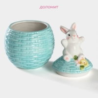 Сахарница Доляна &laquo;Зайка&raquo;, 650 мл, цвет голубой