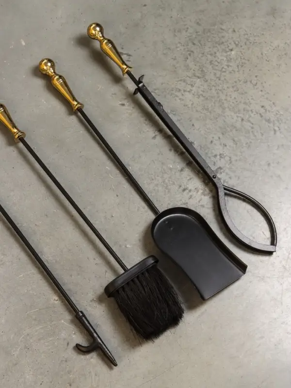 Каминный набор, сталь, алюминий 62 см