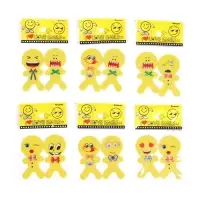 Набор фигурных ластиков "Смайл", 2 штуки, в блистере, МИКС