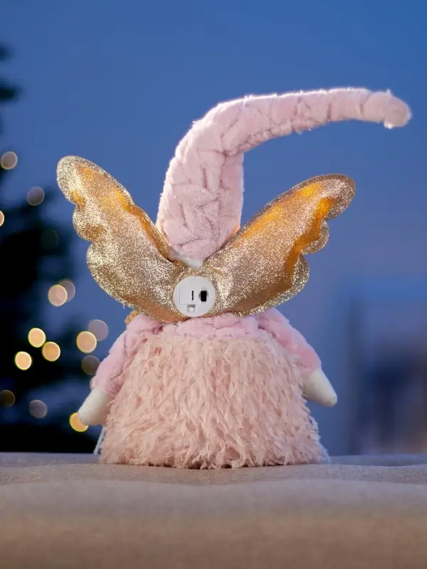 Фигура текстиль &laquo;Кукла в сером&raquo; 70 см, 6 LED, AG10x3 (в компл.), Т/БЕЛЫЙ