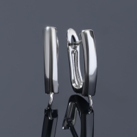 Швензы для сережек &laquo;Прямоугольник&raquo;, цвет серебро