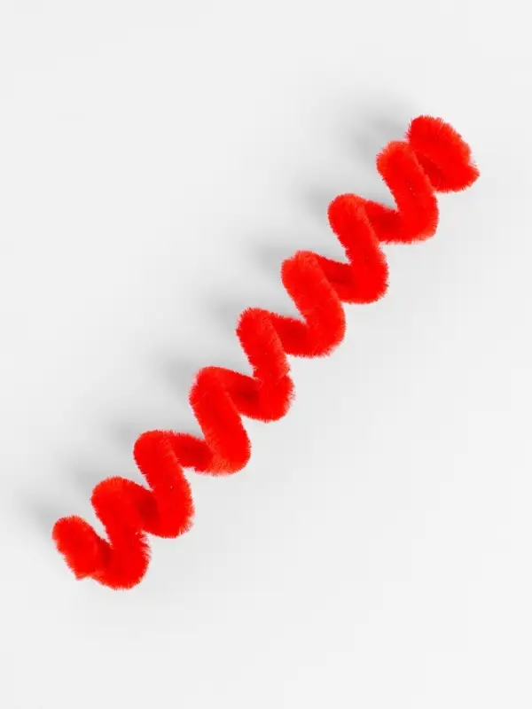 Синельная проволока, набор 100 шт, размер 1 шт 30х0,8 см, цвет красный