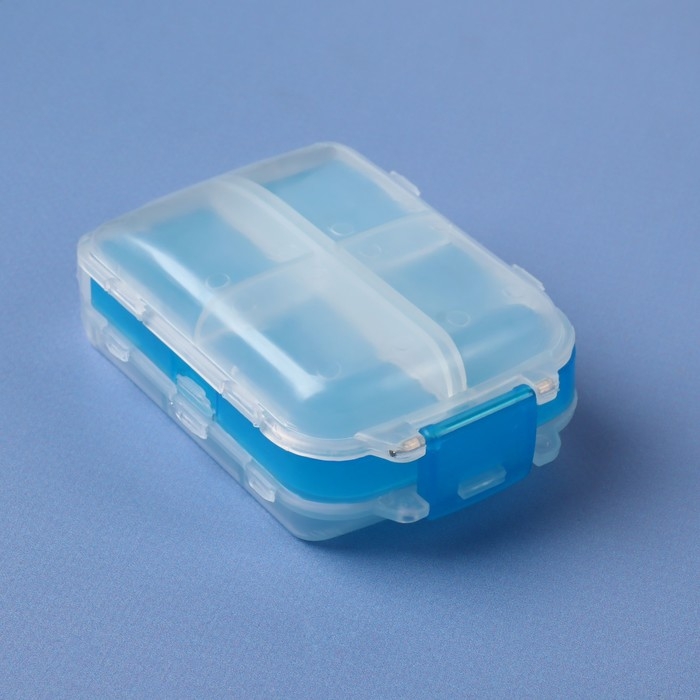 Таблетница &laquo;Максимум&raquo;, 10 &times; 6,5 &times; 3,5 см, 8 секций, цвет МИКС