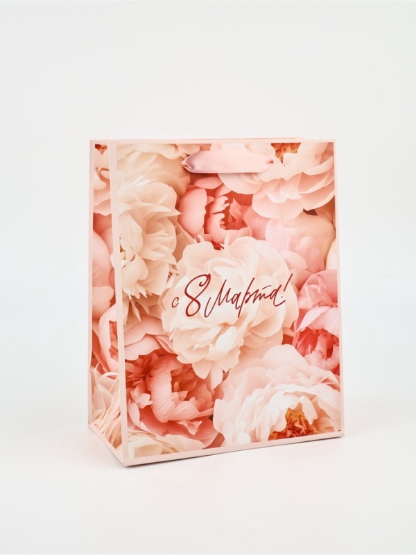 Пакет подарочный ламинированный &laquo;8 марта&raquo;, MS 18 х 23 х 10 см