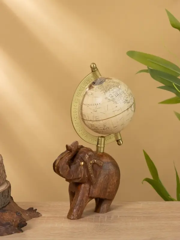 Глобус сувенирный, 11&times;8&times;21 см, подставка дерево