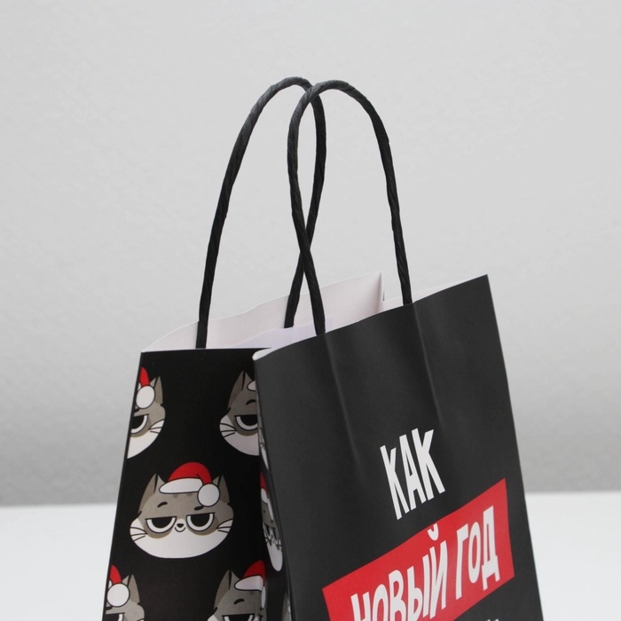 Пакет подарочный новогодний &laquo;Так тебе и надо&raquo;, 22 х 22 х 11 см