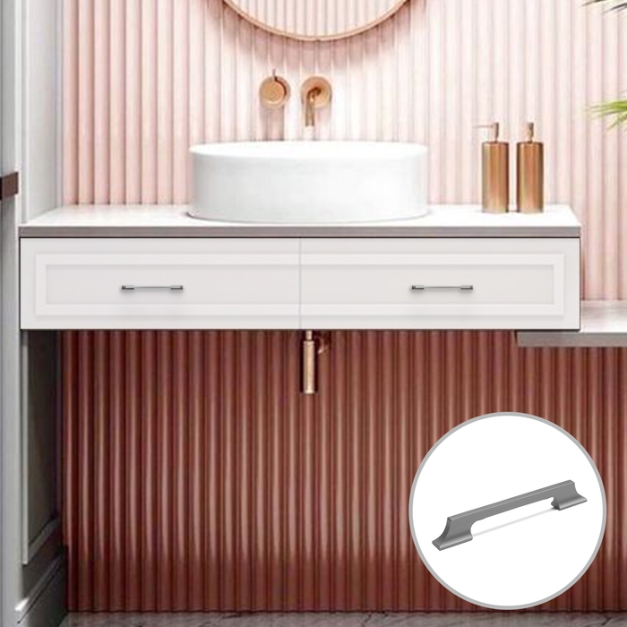 Ручка-скоба CAPPIO RSC020, алюминий, м/о 128 мм, цвет графит, 4 шт.