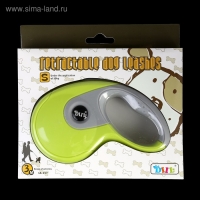 Рулетка DIIL, 3 м, до 10 кг, лента, прорезиненная ручка, зеленая с серым