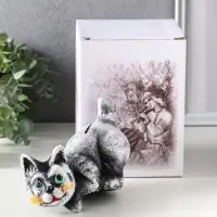 Копилка "Кот Василий" 11,5х18х9 см, белый