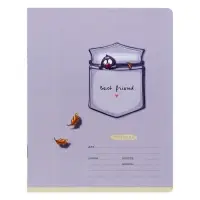 Тетрадь 12 листов в клетку на скрепке "Эксклюзив. Путешествие птенцов", обложка мелованный картон, выборочный УФ-лак, МИКС