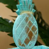 Календарь настольный "Ананас" дерево 11х5х16 см, цв. бирюзовый