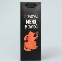 Пакет подарочный, упаковка &laquo;В запой&raquo;, 9 х 25 х 8.5 см