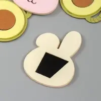 Декор для творчества иск. замша "Зверята и фрукты" МИКС 6х3,7 см