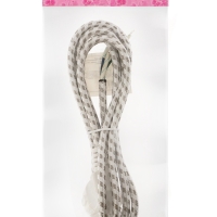 Шнур сетевой в тканевой оплетке с заземлением, 1.8 м, 2200Вт, 3x0,75мм2