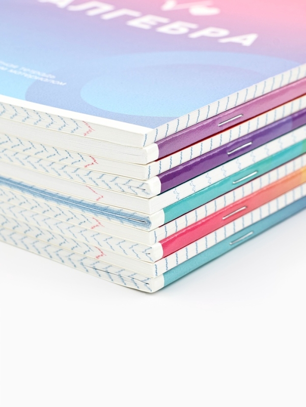 Набор тетрадей 48 листов, 10 предметов, внутренний блок №1 &laquo;Градиент&raquo; ТВИН лак, уф лак