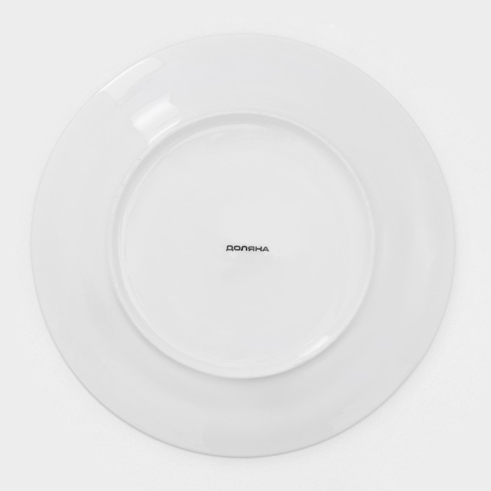 Набор тарелок фарфоровых Доляна &laquo;Звёздная ночь&raquo;, 18 предметов: 6 тарелок d=20 см, 6 тарелок d=25 см, 6 тарелок глубоких 340 мл