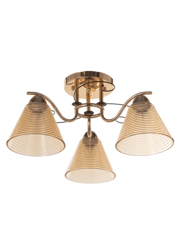 Люстра "Кольцо" 3х40Вт Е27 золото 48х48х24см