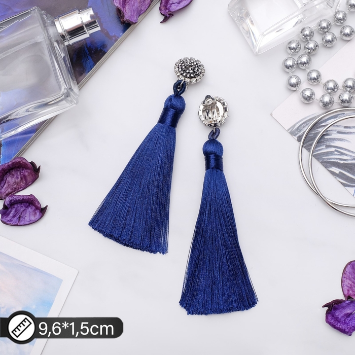 Клипсы &laquo;Кисти&raquo;, цвет синий, L кисти 7 см