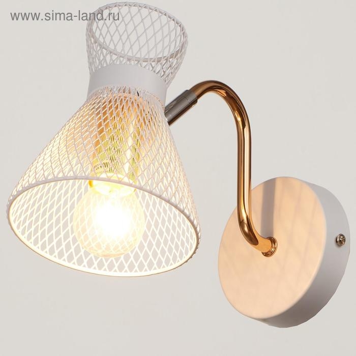 Бра 662458/1 E14 40Вт белый-золото 25х12х18 см