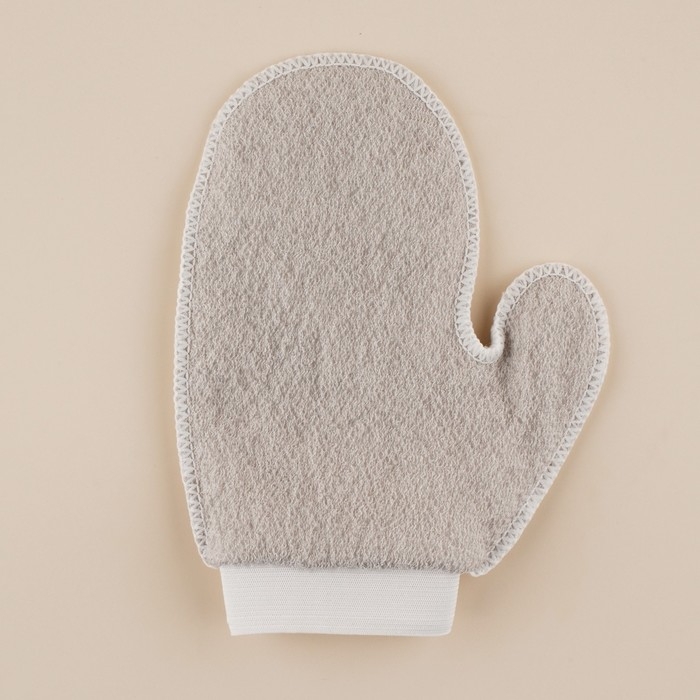 Мочалка - варежка массажная SL Home &laquo;Ортика&raquo;, хлопок, 20&times;17 см, цвет бежевый