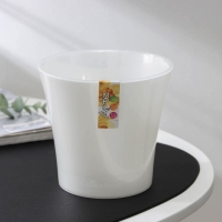 Кашпо для цветов со вставкой &laquo;Арте&raquo;, 1,2 л, цвет жемчуг-прозрачный