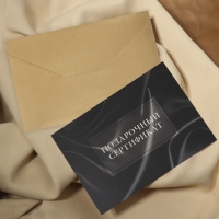 Набор подарочных сертификатов &laquo;BLACK SILK&raquo;, 10 шт, с крафтовыми пакетами и наклейками, цвет чёрный