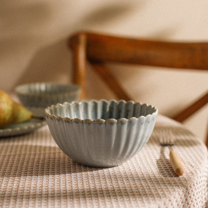 Салатник фарфоровый SL Home &laquo;Эхо Крита&raquo;, 720 мл, d=16 см, цвет голубой